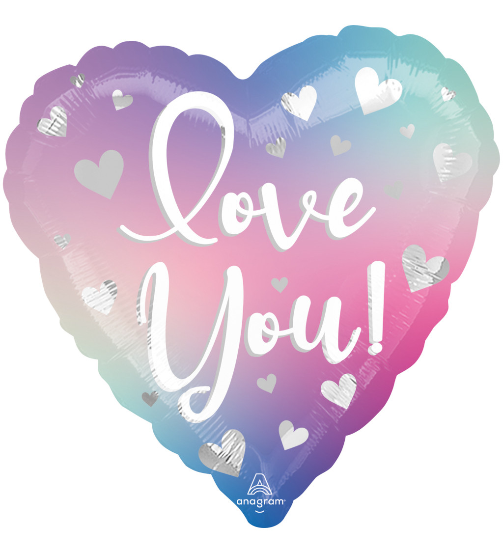Balónek ombré - Milujem ťa