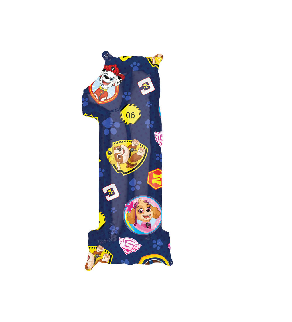 Fóliový balónik číslo 1 - Tlapková patrola