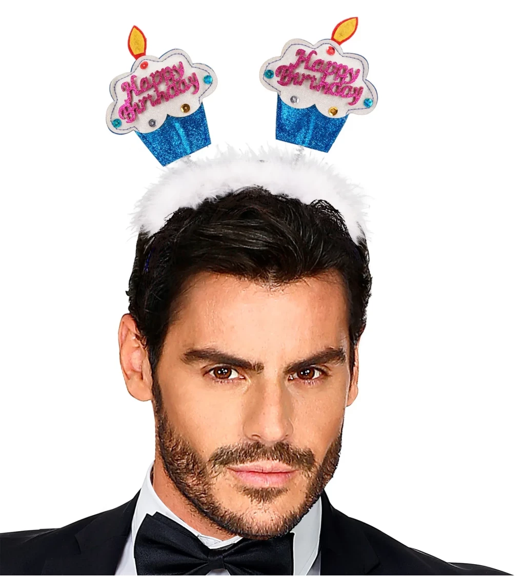 Čelenka HappyBday - modrá