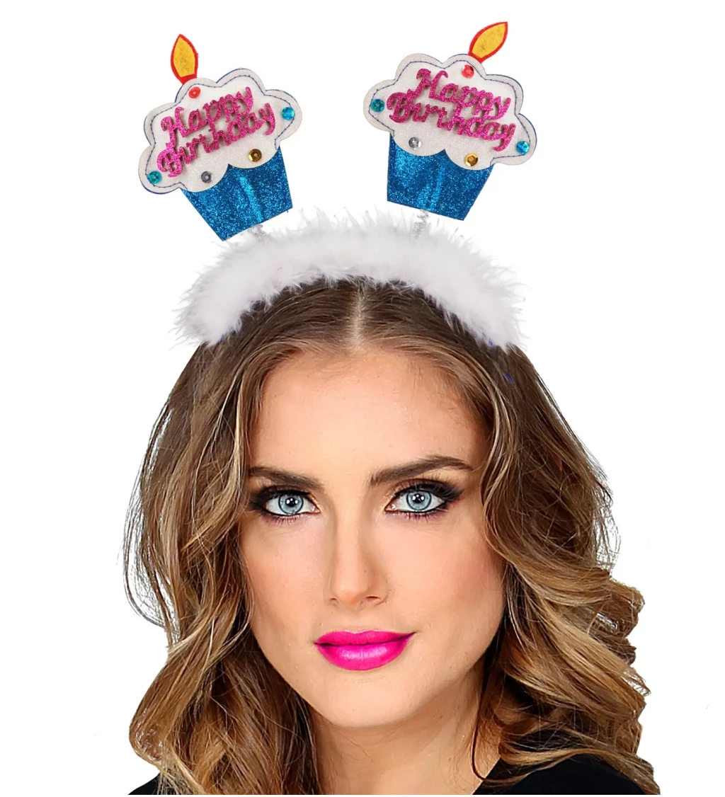 Čelenka HappyBday - modrá