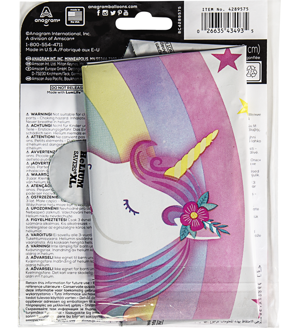 Balónek guľatý Unicorn