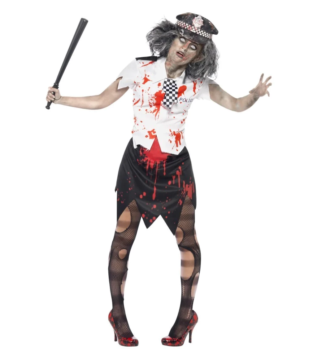 Zombie policajt - ženský kostým