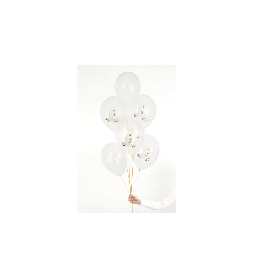 Latexové balóniky strong priehľadné 30 cm 6 ks