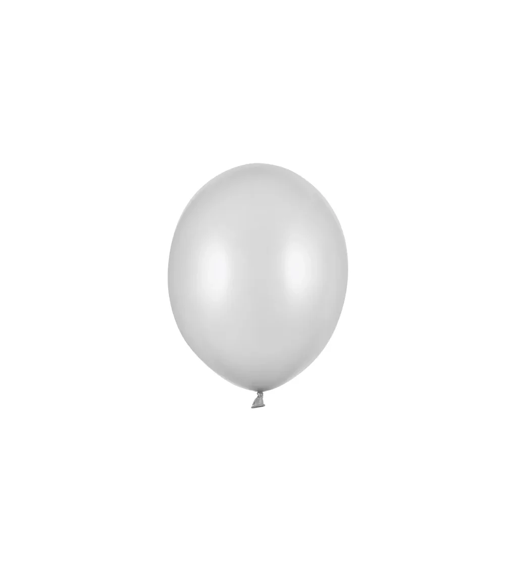 Latexové balóniky strong metalické strieborné 30 cm 10 ks