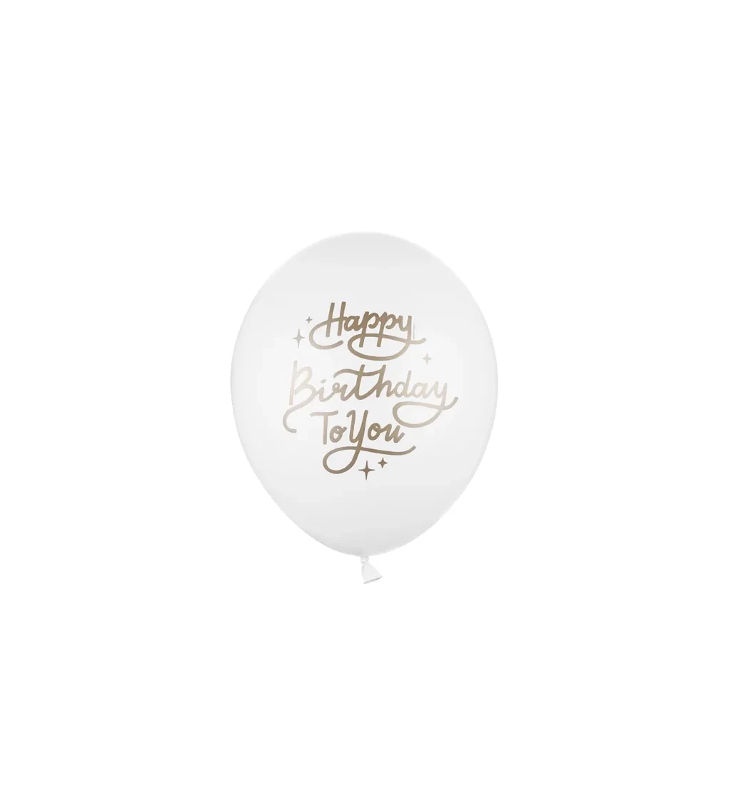 Biele balóniky - Happy Birthday