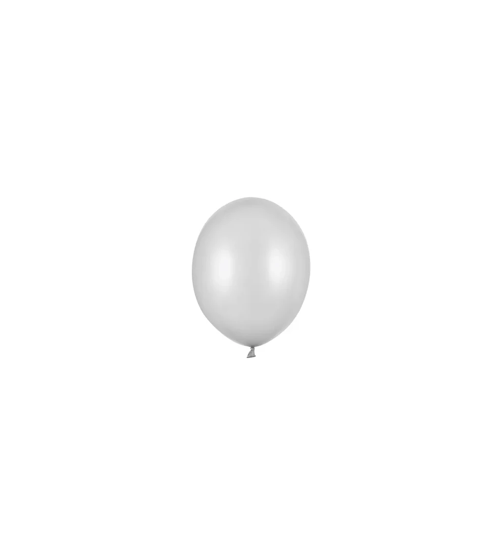 Latexové balóniky strong metalické strieborné 30 cm 50 ks