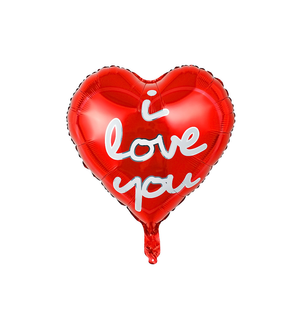 Fóliový balónik - I love you, červený