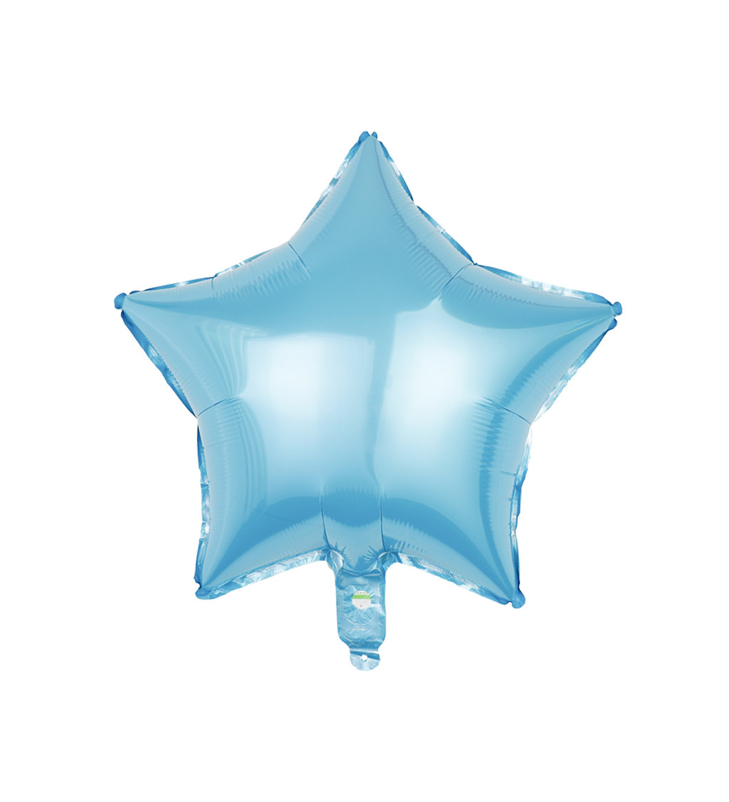 Fóliový balónik - Hviezda svetlomodrá
