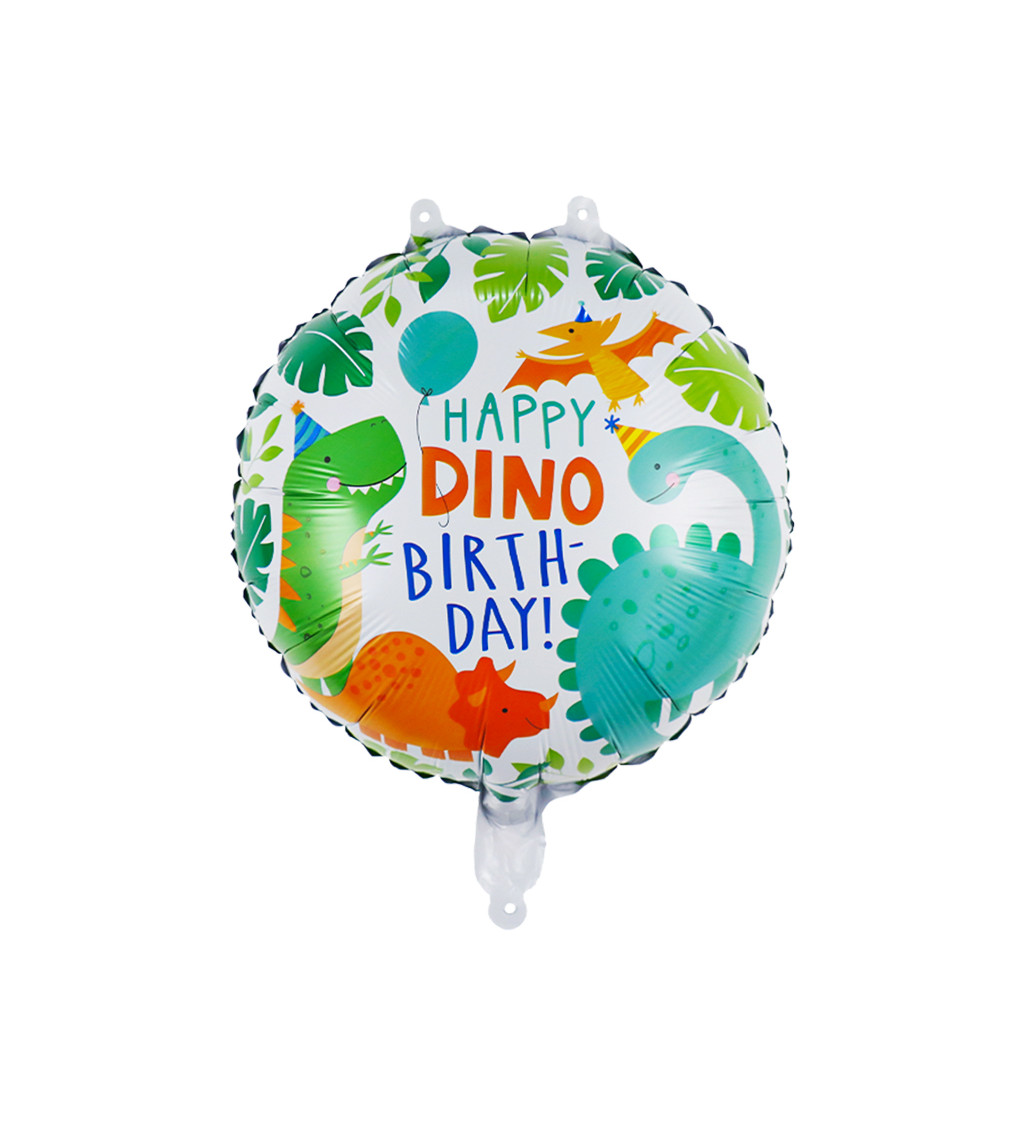 Fóliový balónik - Happy birthday dinosauri
