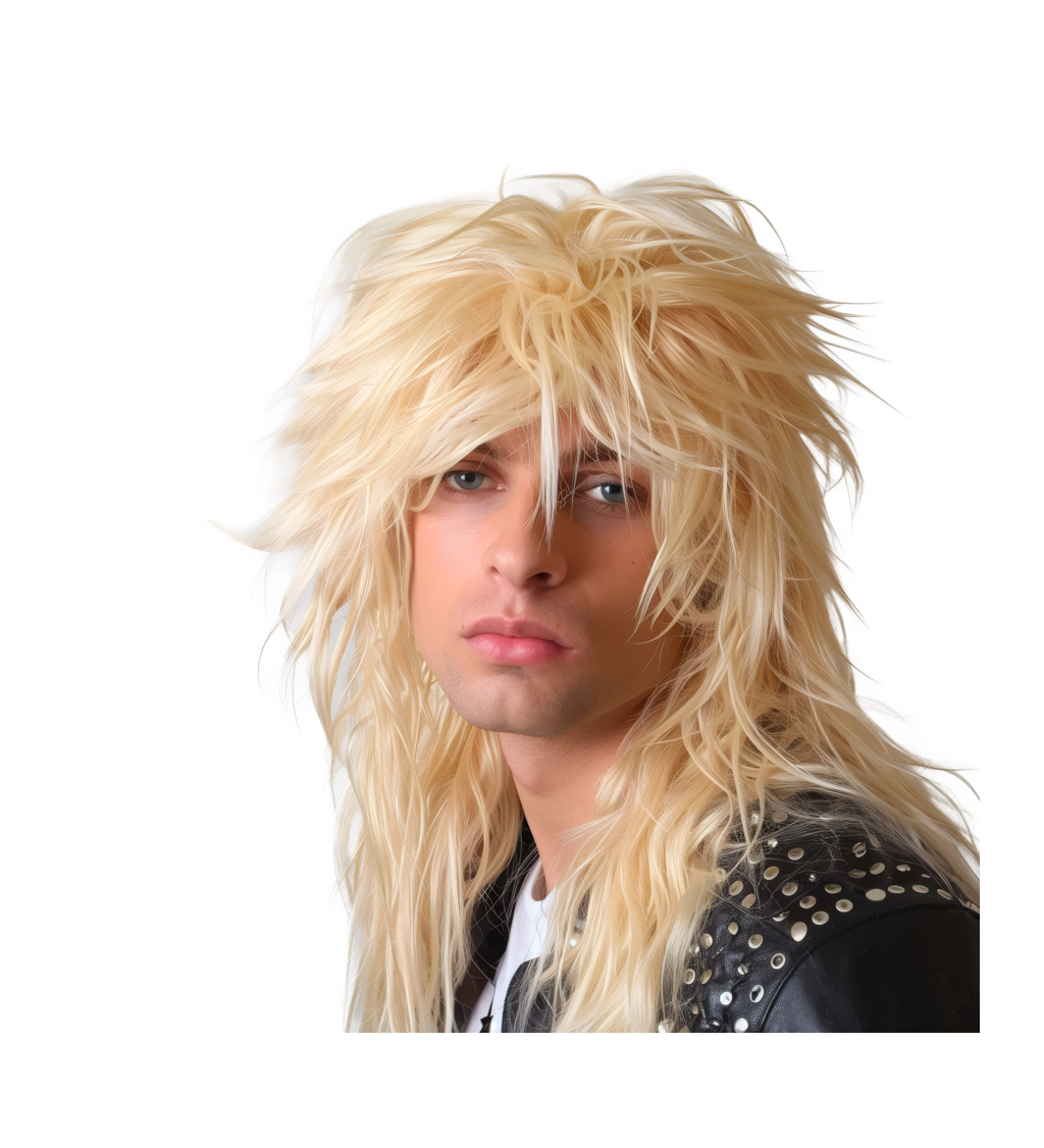 Pánska parochňa - 80. roky rocker, blond