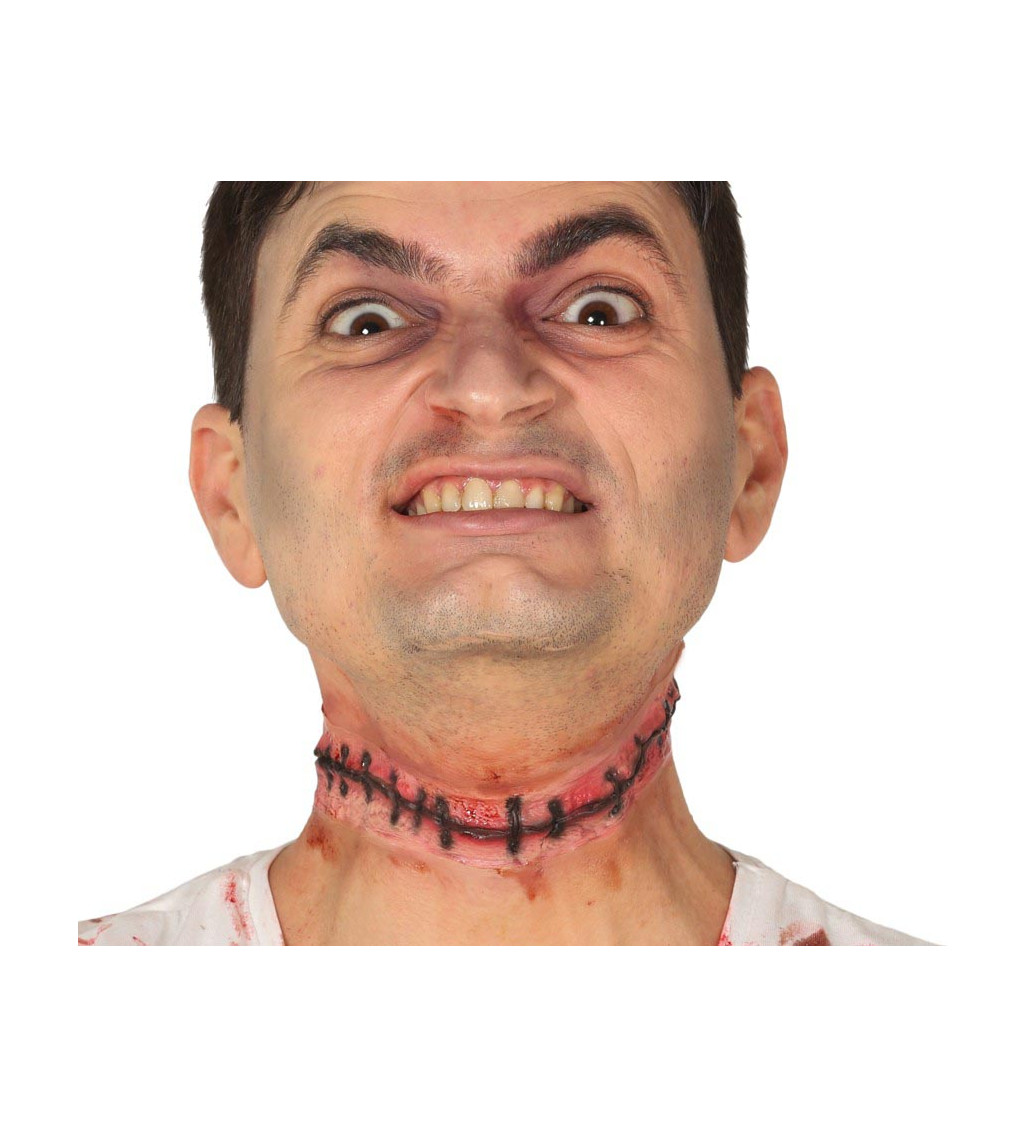 Latexová jazva - zašitý krk