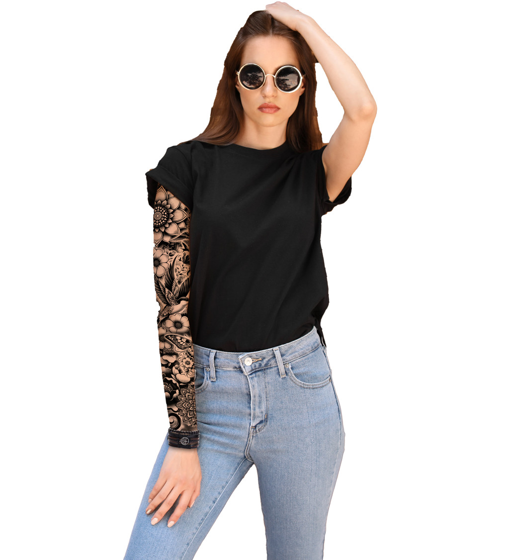 Tetovanie - rukáv - čiernobiela