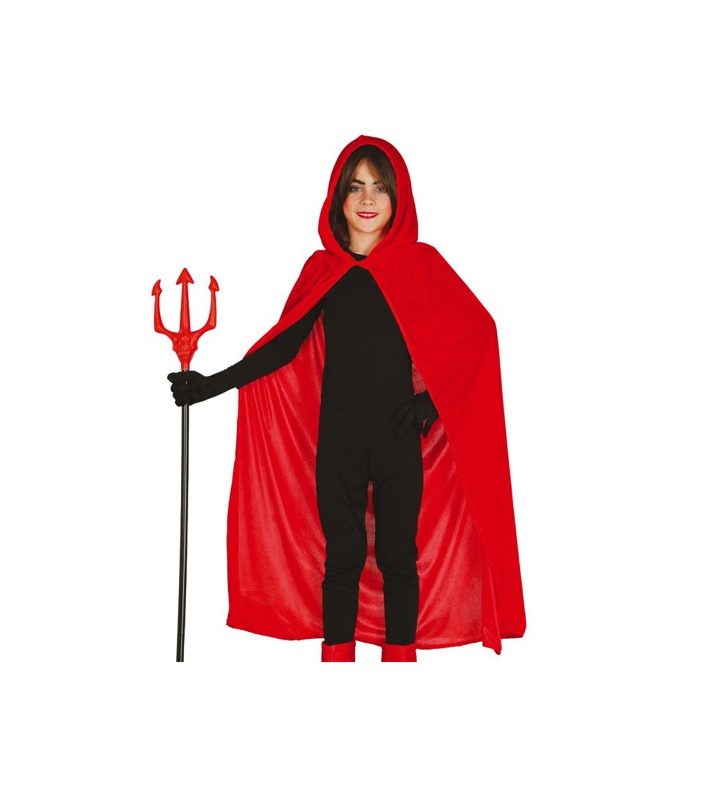 Detský plášť s kapucňou - červený