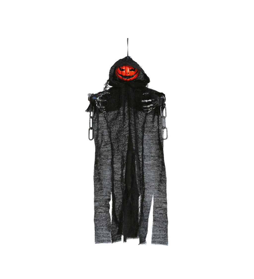 Závesná dekorácia - tekvica v plášti