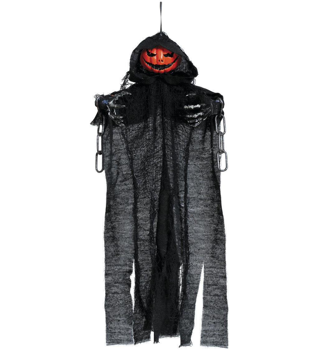 Závesná dekorácia - tekvica v plášti