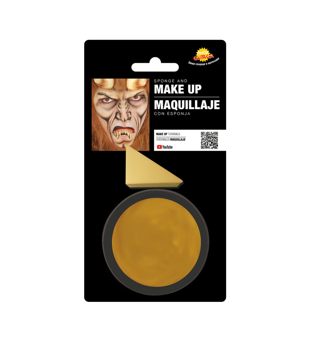 Make-up so štetcom - zlatý