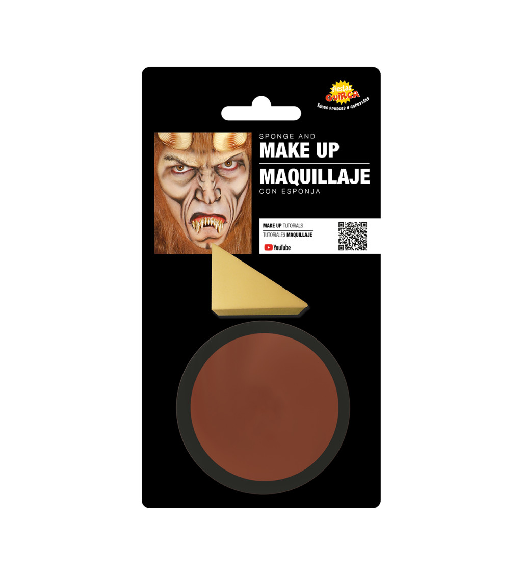 Make-up so špongiou - hnedý