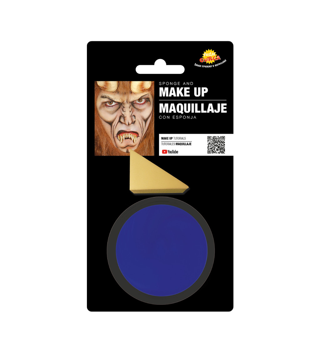 Make-up so štetcom - námorníckej modrej
