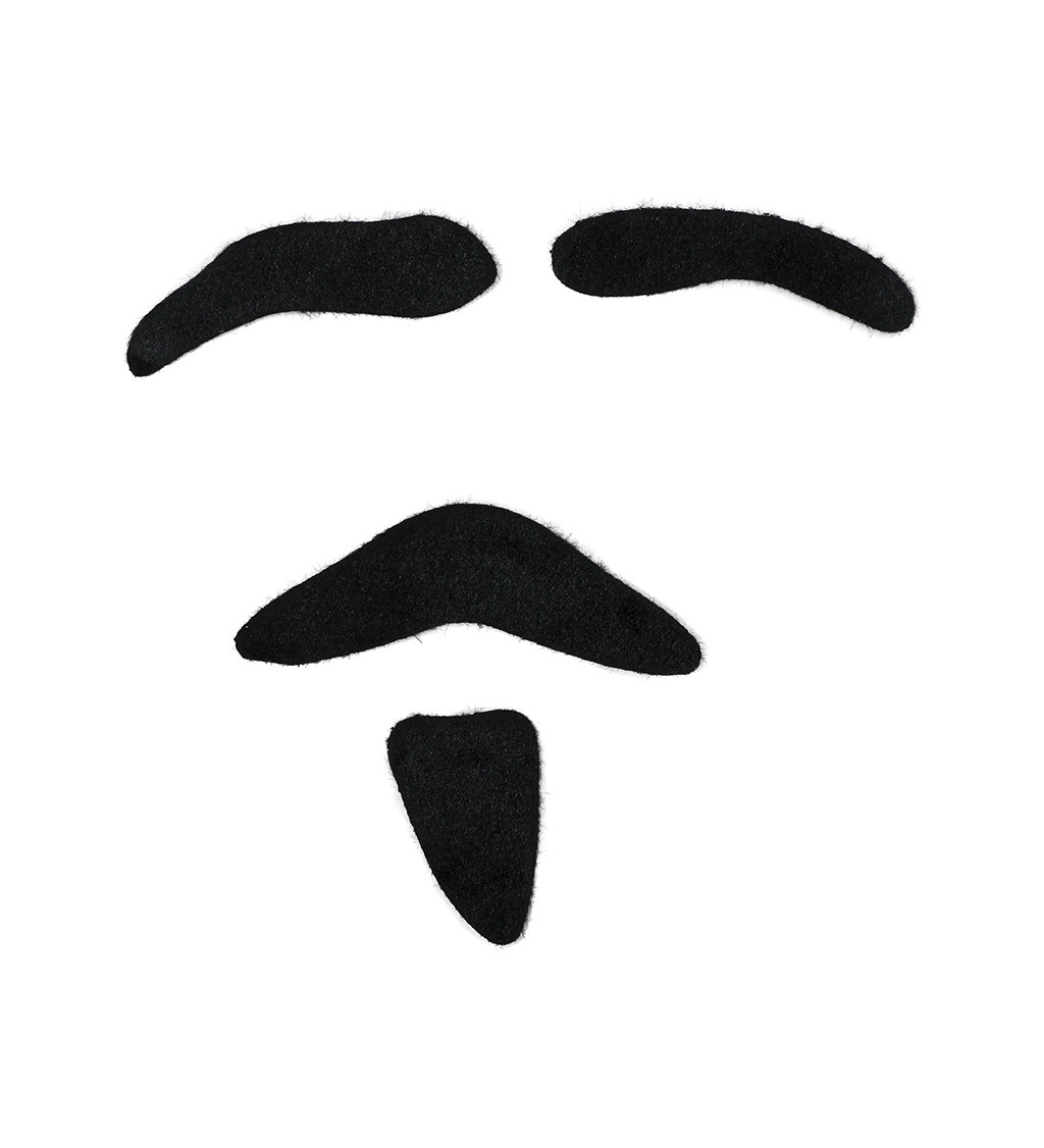 Diabolský set - obočie, fúzy a bradka