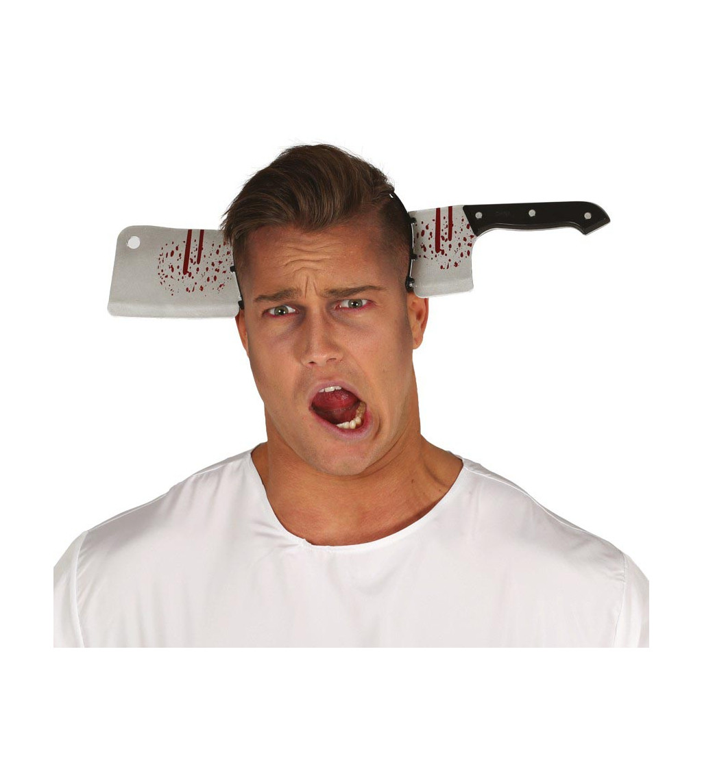 Čelenka - krvavý reznícky nôž v hlave