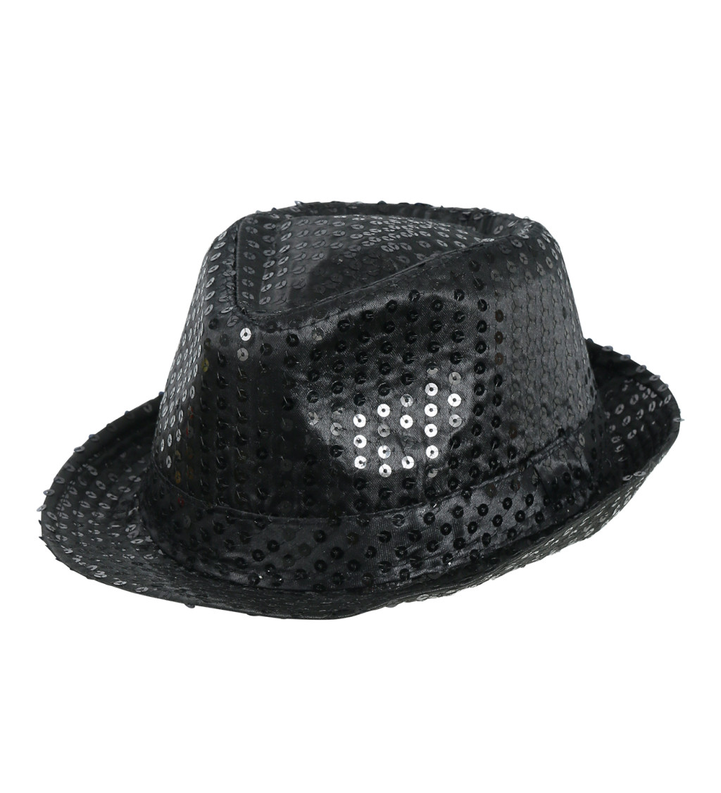 Filtový gangsterský klobúk – čierny