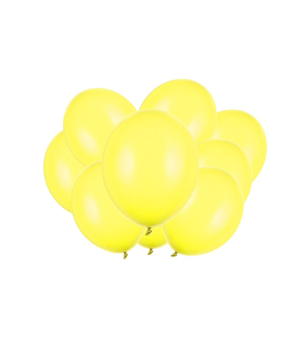 Latexové balóniky strong pastelovo žlté 30 cm 10 ks