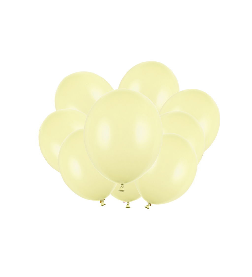Latexové balóniky strong pastelové svetložlté 30 cm 10 ks