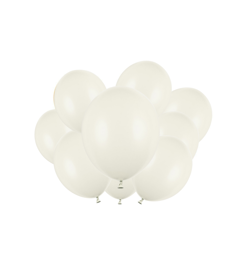 Latexové balóniky strong pastelové krémové 30 cm 10 ks
