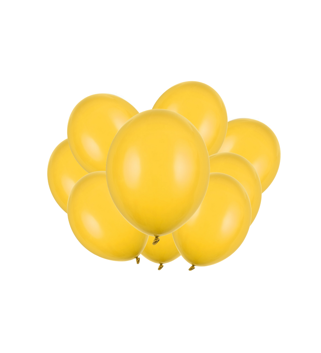 Latexové balóniky strong pastelové medovo žlté 30 cm 10 ks