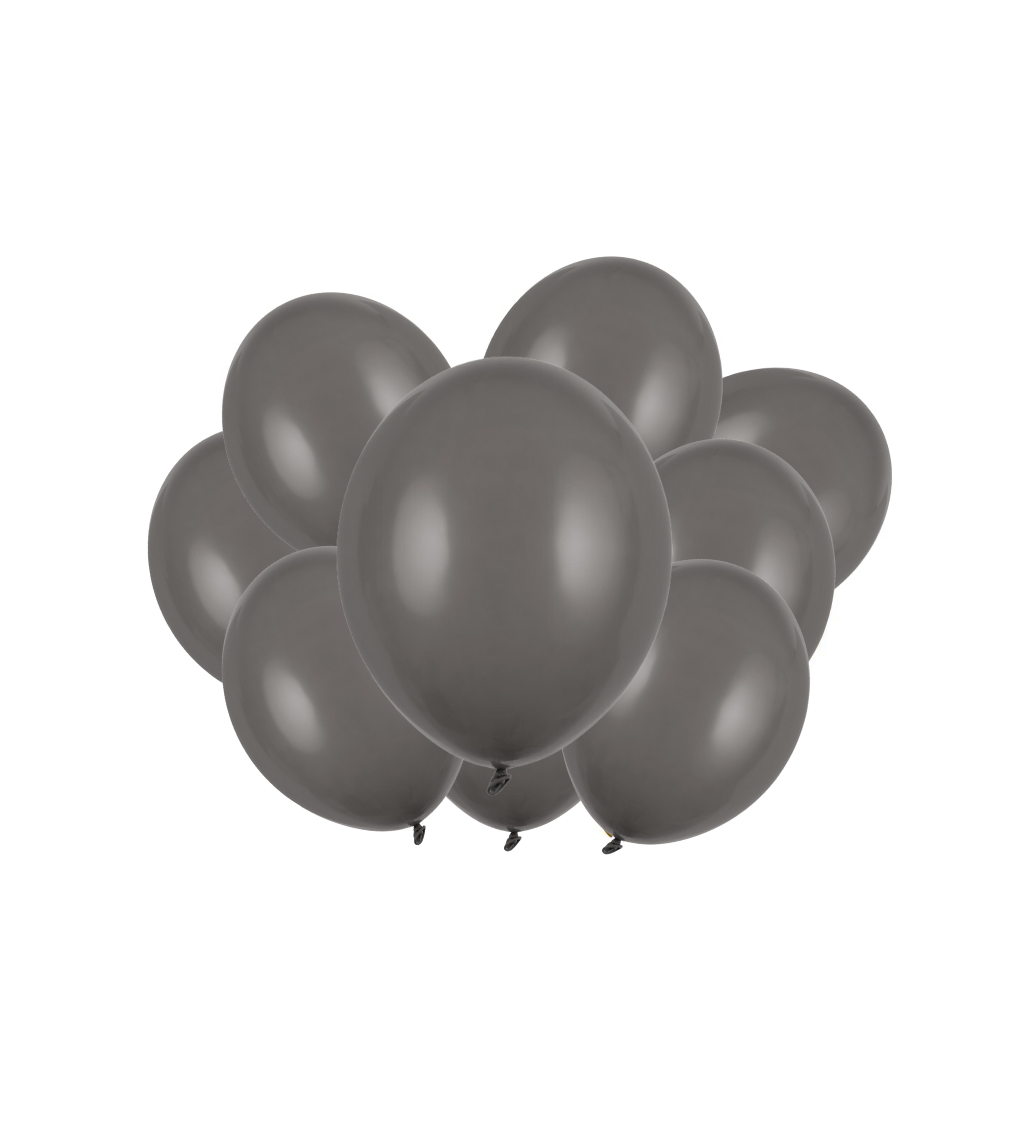 Latexové balóniky strong pastelové šedé 30 cm 10ks