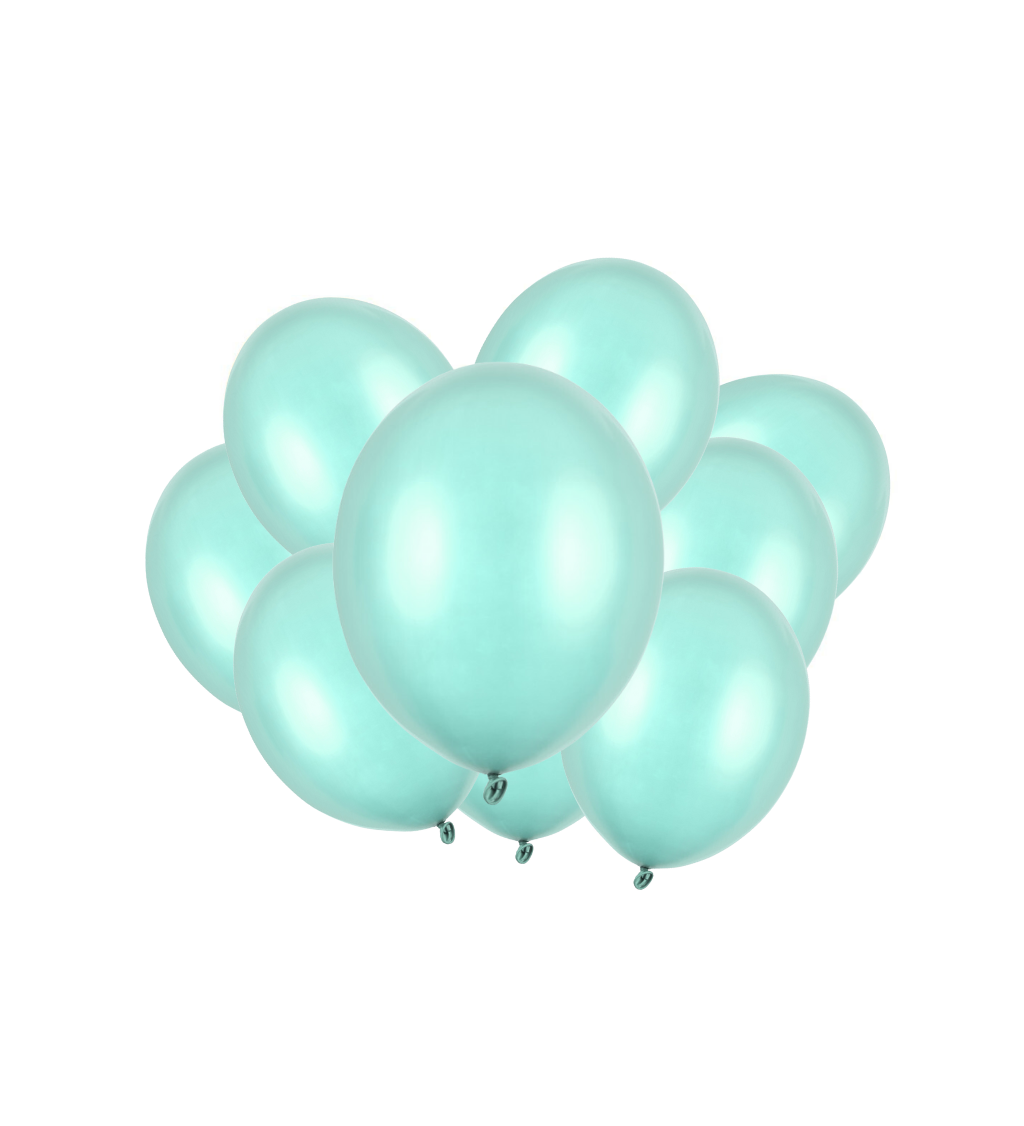 Latexové balóniky strong metalické tyrkysové 30 cm 10 ks
