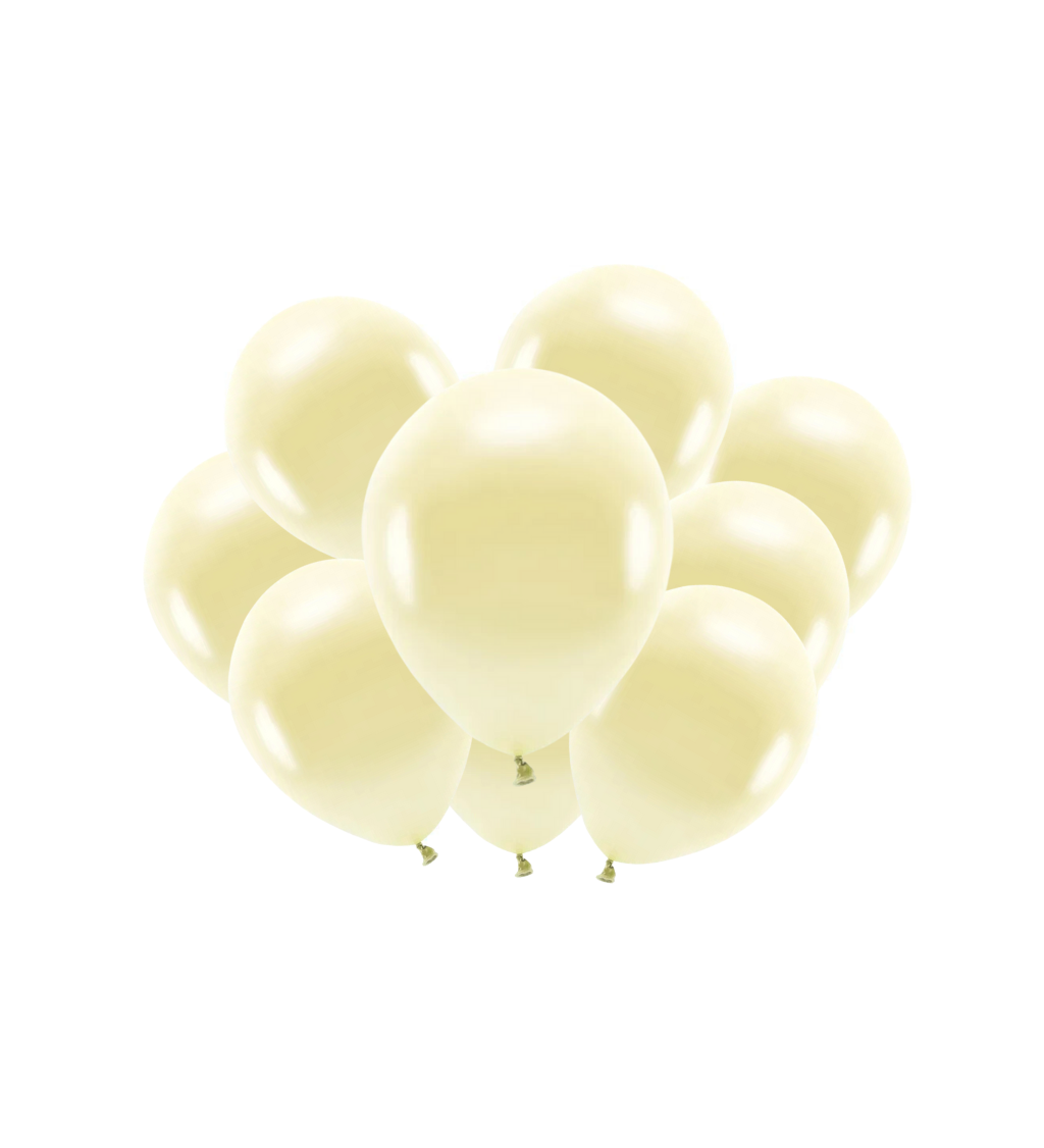 Latexové balóniky eco metalické žlté 30 cm 10 ks
