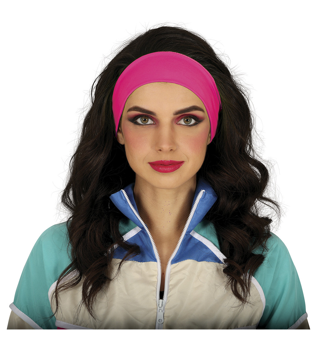 Retro čelenka - neonovo ružová