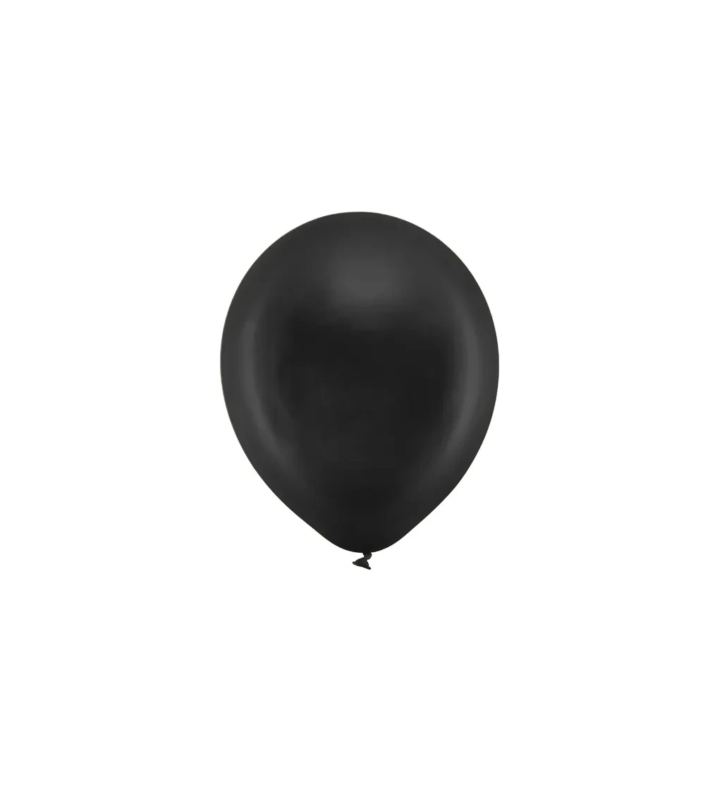 Metalické čierne latexové balóny 30 cm, 10 ks