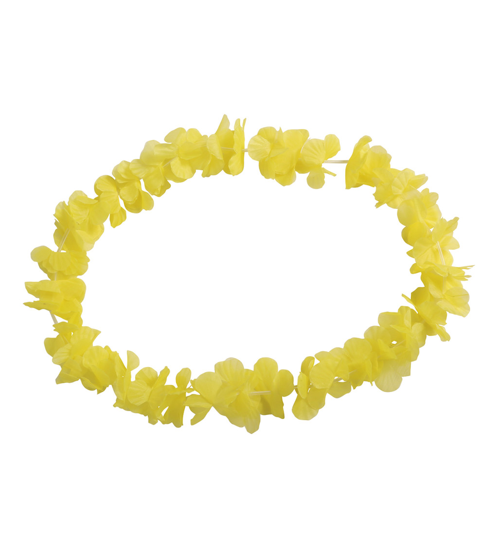 Havajský náhrdelník žltý