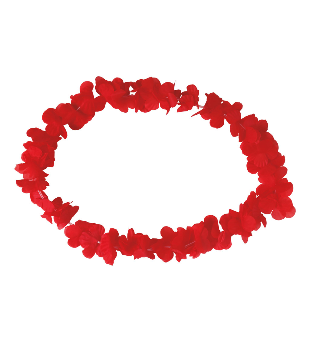 Havajský náhrdelník červený