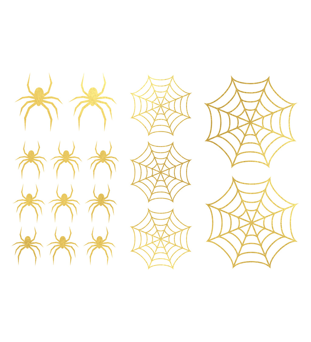 Dočasné tetovanie na Halloween - zlaté