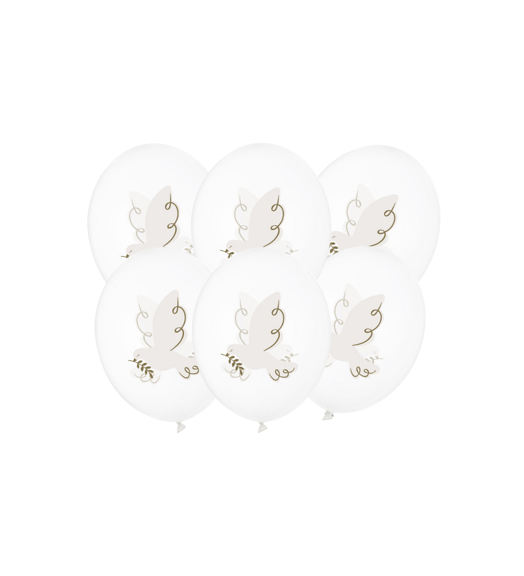 Latexové balóniky strong priehľadné 30 cm 6 ks