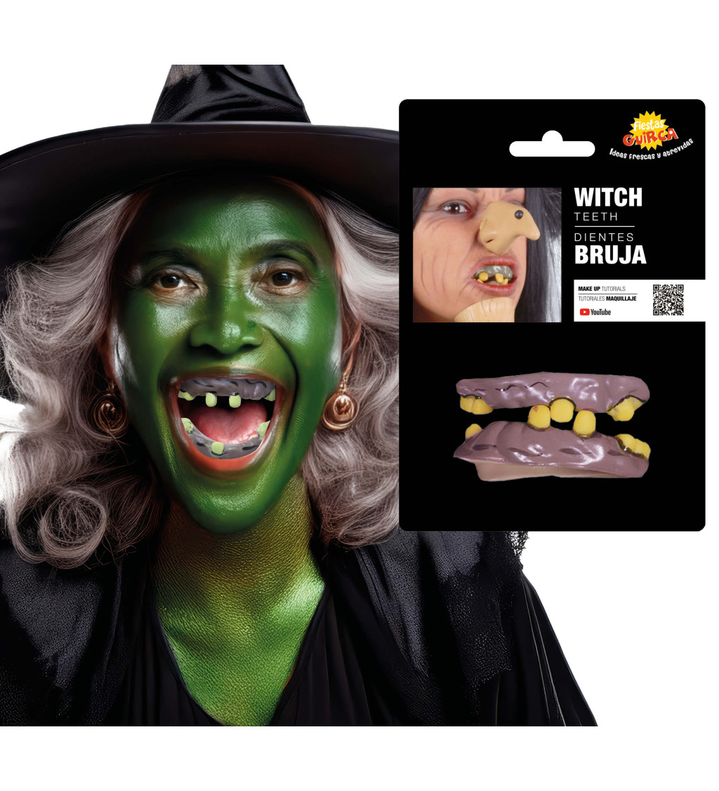 Latexové zuby pre čarodejnicu