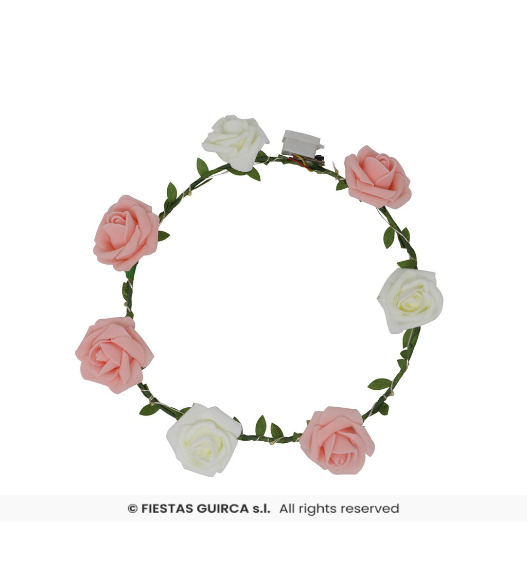 Svietiaca kvetinová čelenka