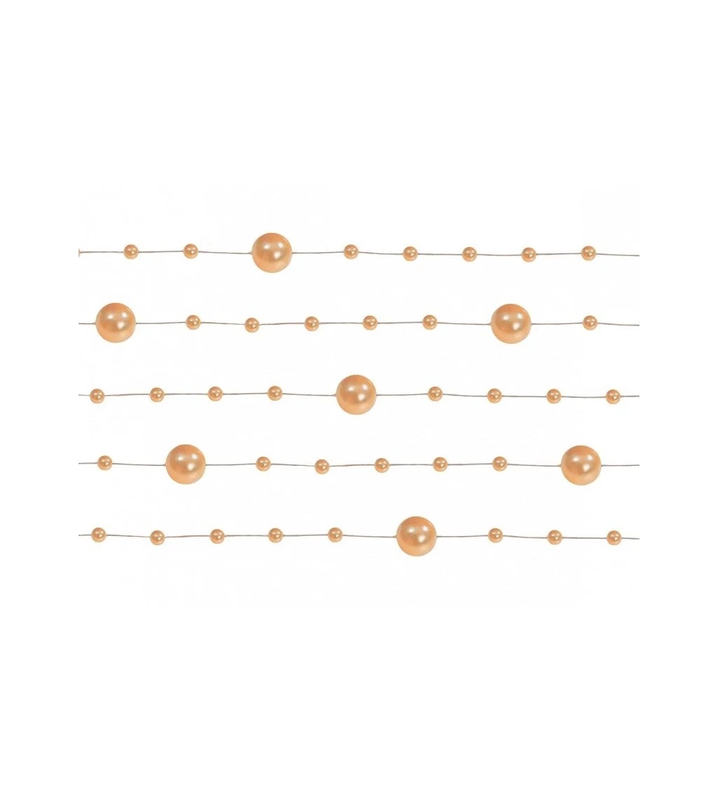 Perličková dekorácia - oranžová