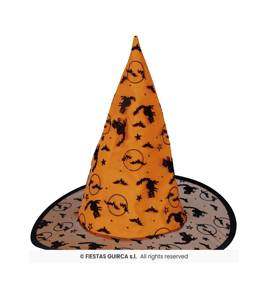 Čarodejnícky klobúk - oranžový