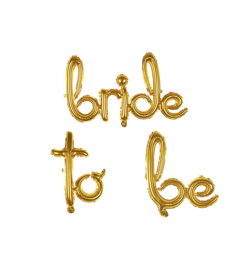 Fóliový balónik - bride to be nápis zlaté