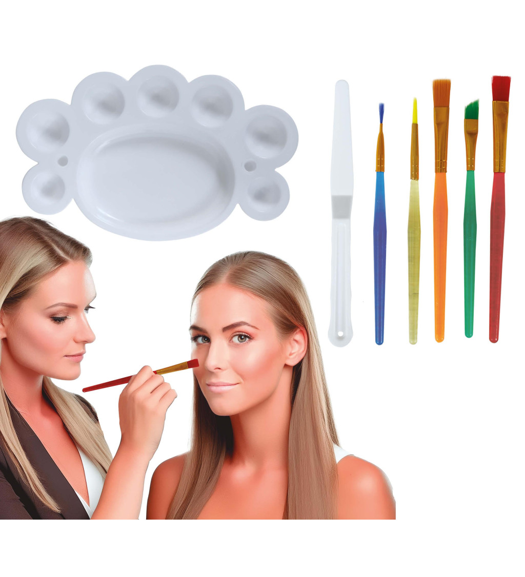 Súprava na make-up - štetce s paletkou