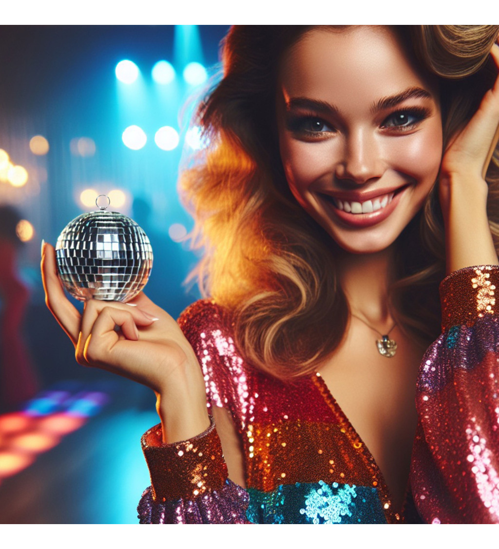 Disco guľa strieborná
