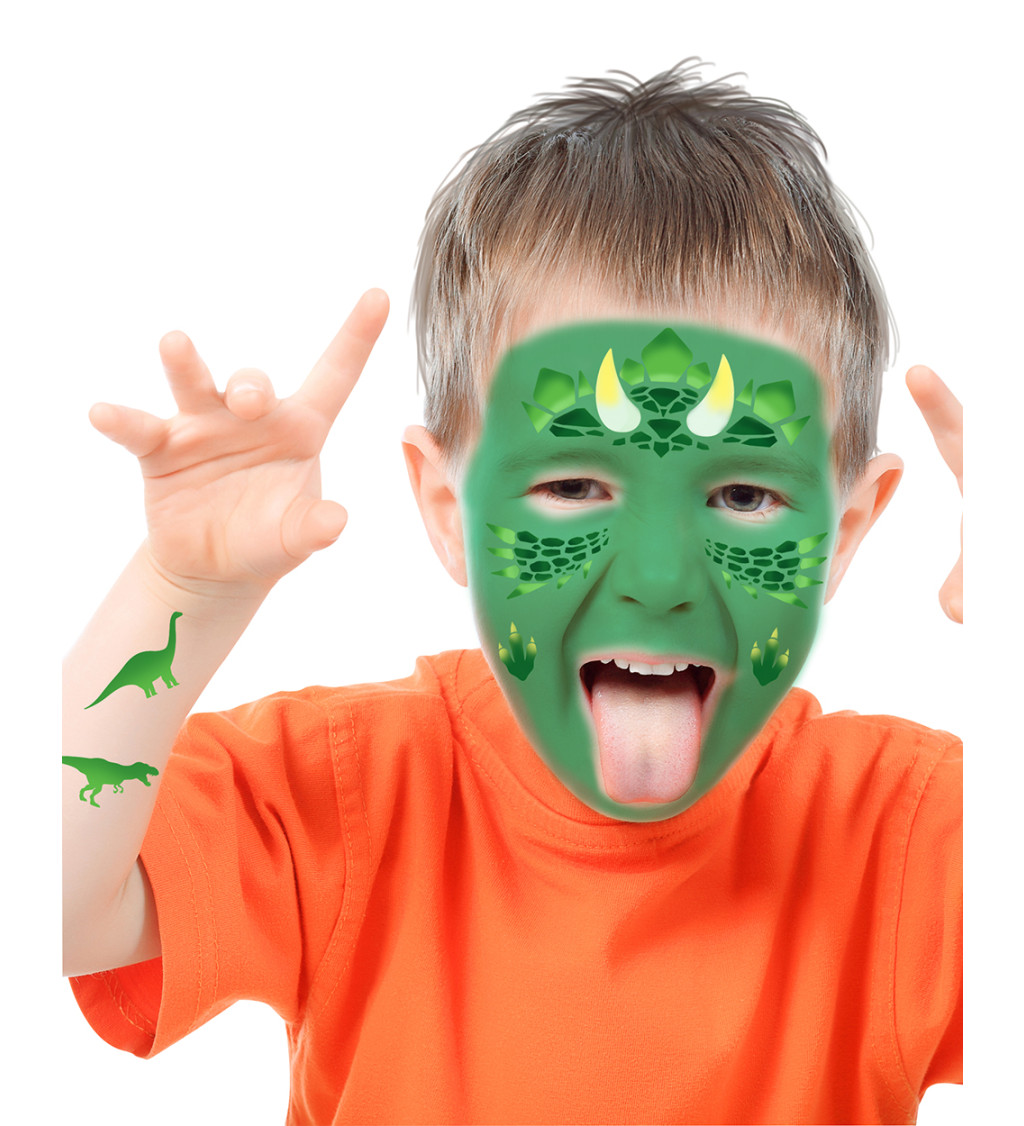 Šablóna na make-up - dinosaurus