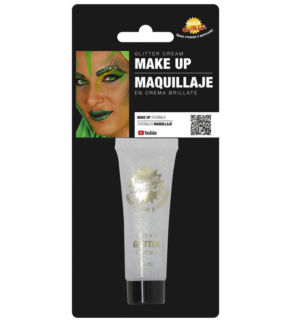 Dúhový trblietavý krémový make-up
