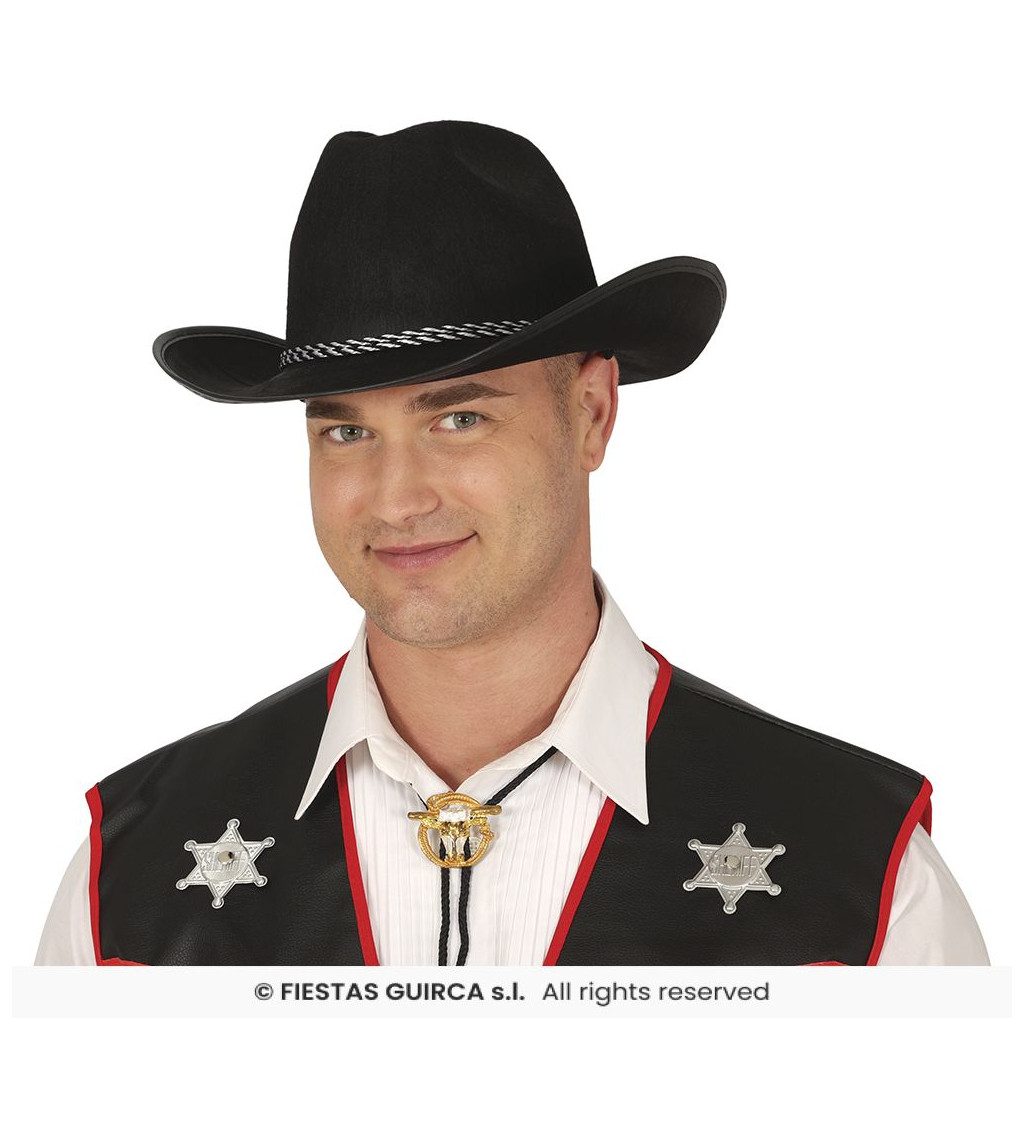 Kovbojský klobúk - čierny