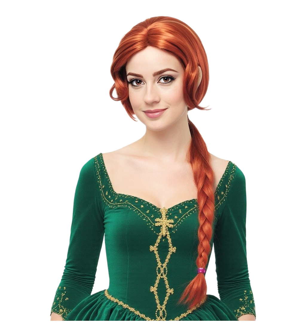 Dámska rozprávková parochňa - zelená princezná