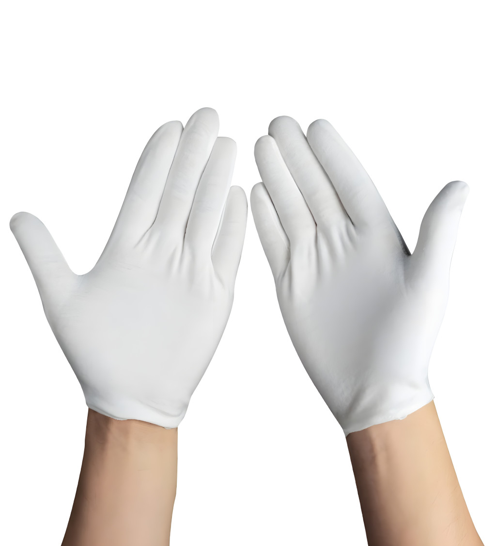 Pánske biele rukavice